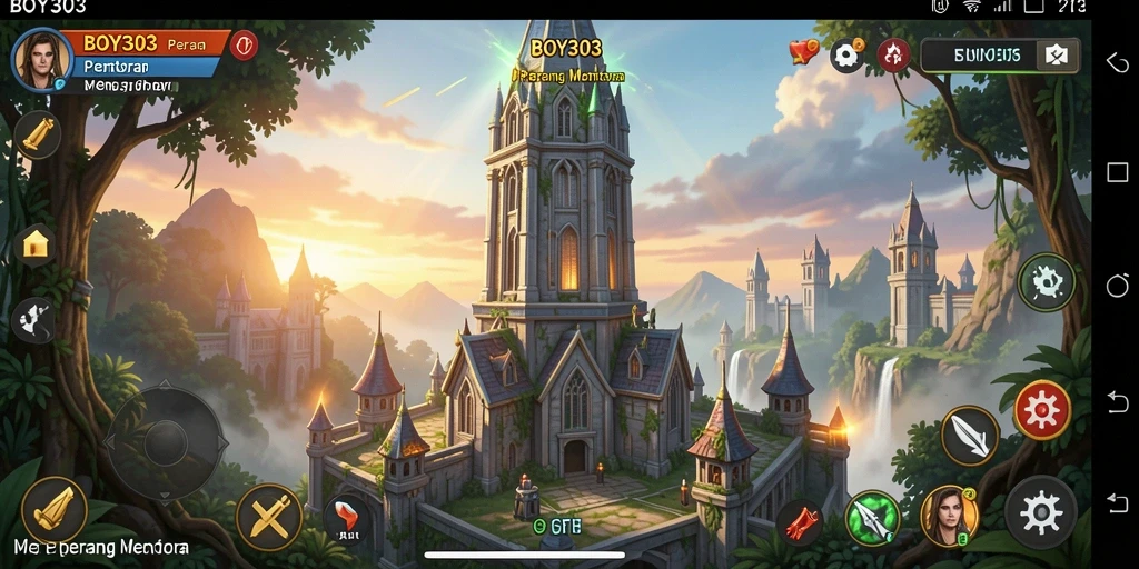 Tangkapan layar dari gameplay seru Tower Defense BOY303.
