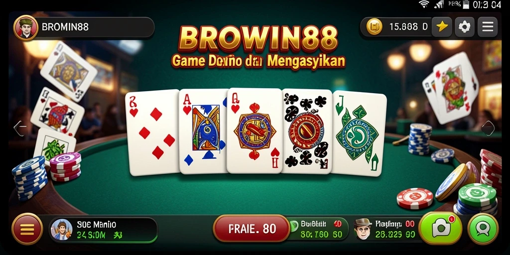Tampilan menarik gameplay Domino di BROWIN88.