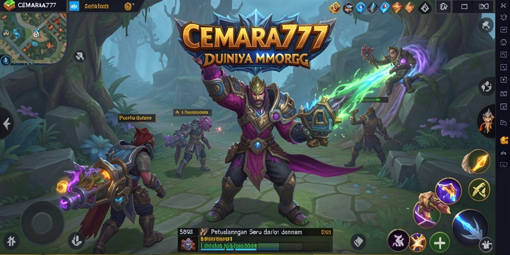 Tangkapan layar gameplay <strong>CEMARA777</strong> menunjukkan pertempuran epik dalam dunia MMORPG.