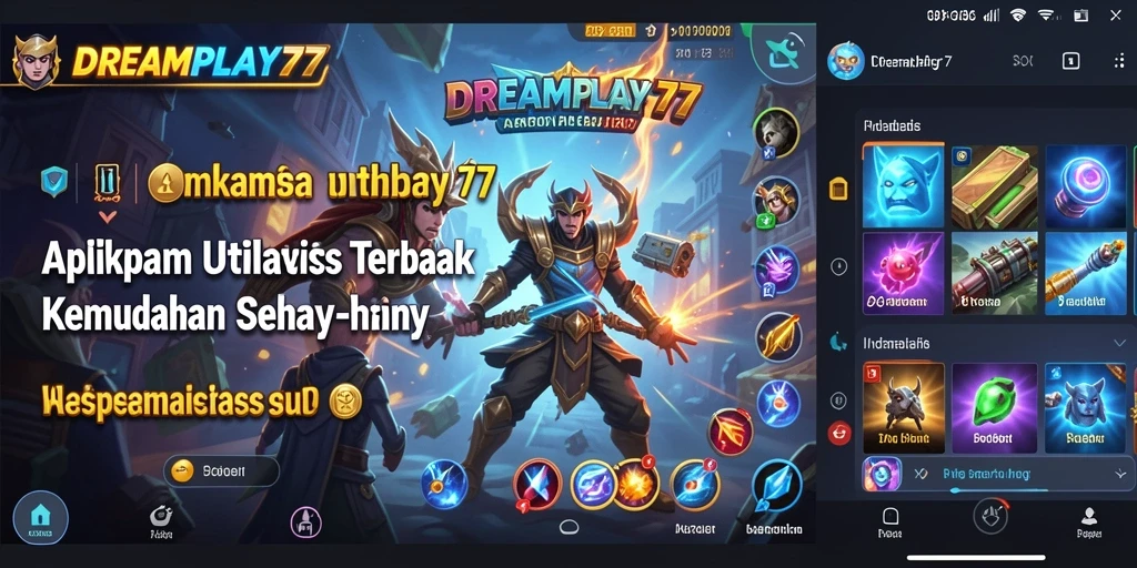Screenshot menunjukkan antarmuka pengguna <strong>DREAMPLAY77</strong> yang bersih dan fungsional.