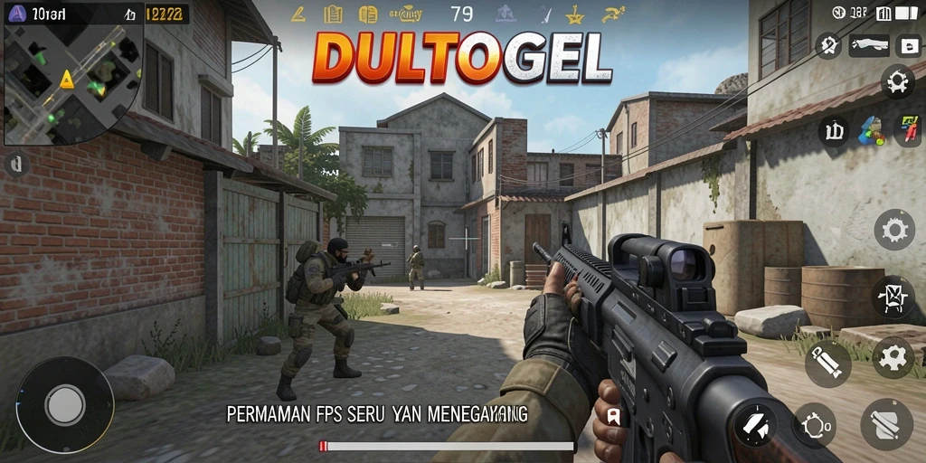 Tampilan gameplay DULTOGEL yang mendebarkan di battlefield.