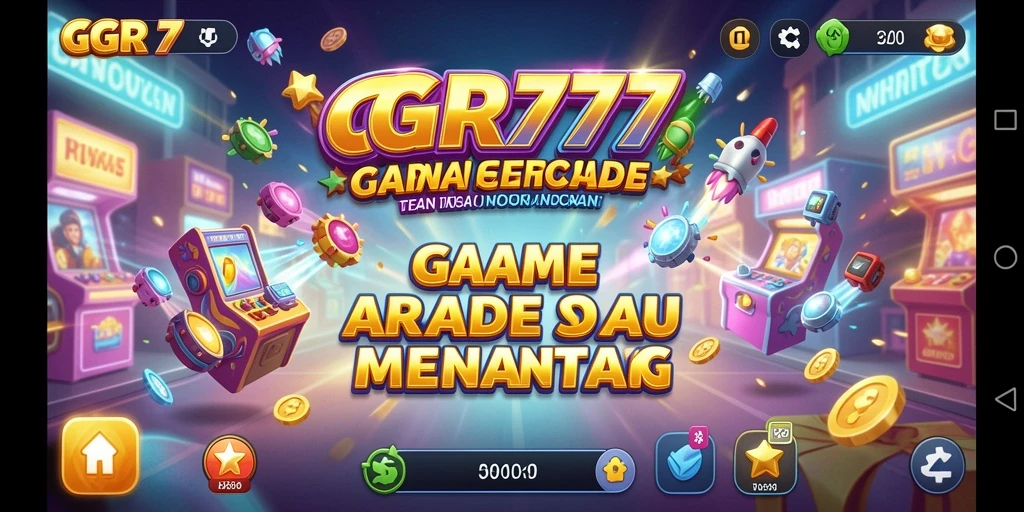 Tangkapan layar GGR777 menampilkan gameplay arcade yang dinamis dan warna-warni.