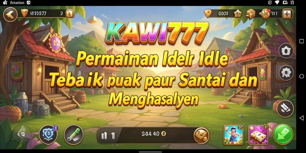 Tangkapan layar utama gameplay KAWI777 menampilkan keseruan bermain Idle.