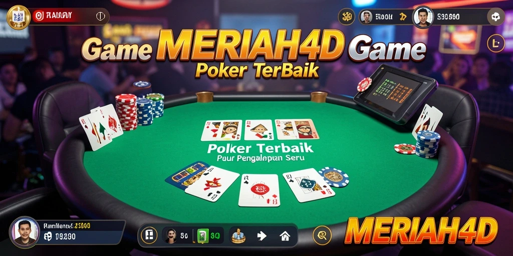 Tampilan gameplay seru MERIAH4D dalam permainan Poker.
