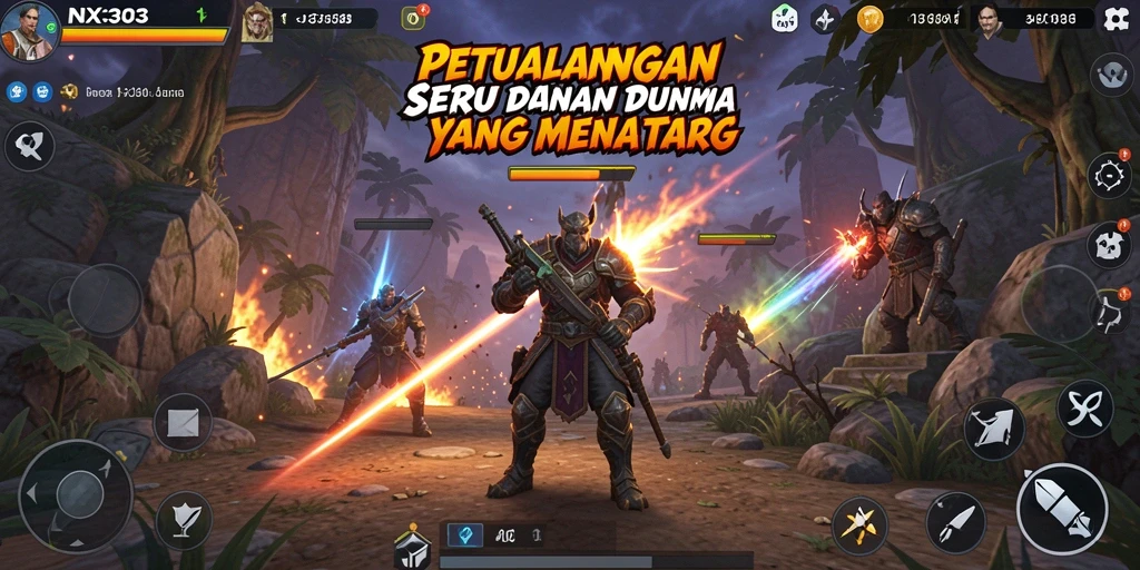 Gameplay menarik di dunia petualangan NX303 dengan grafis menakjubkan.