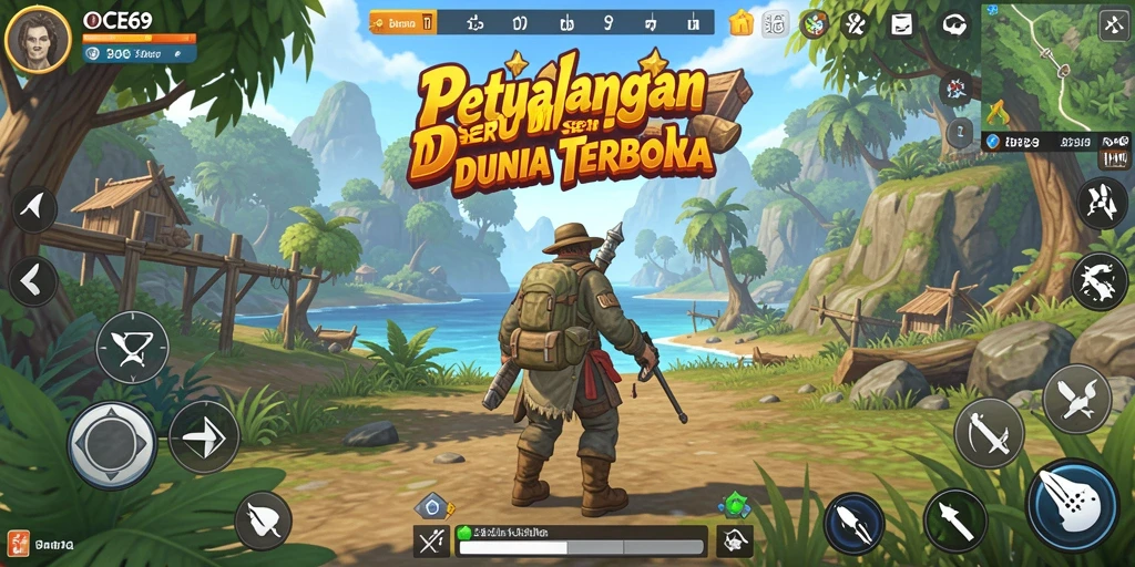 Gameplay OCE69 menampilkan petualangan seru di dunia terbuka.