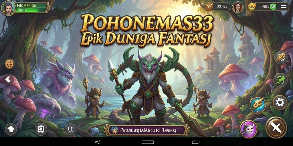 Tangkapan layar POHONEMAS33 menampilkan aksi seru dalam pertarungan RPG.
