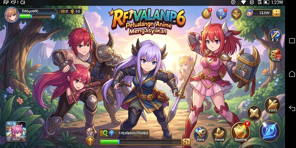 Screenshot gameplay RPVIP6 yang menunjukkan aksi pertempuran seru.