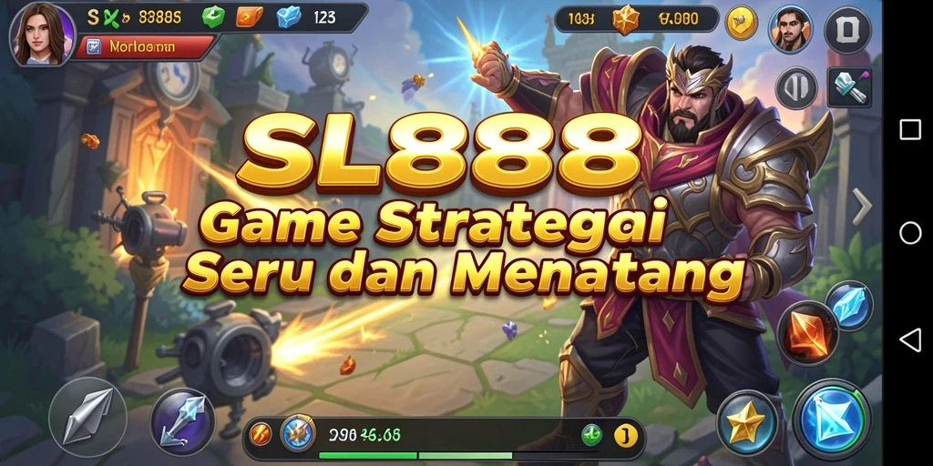 Screenshot utama <strong>SL888</strong> menampilkan aksi strategis yang mendebarkan.