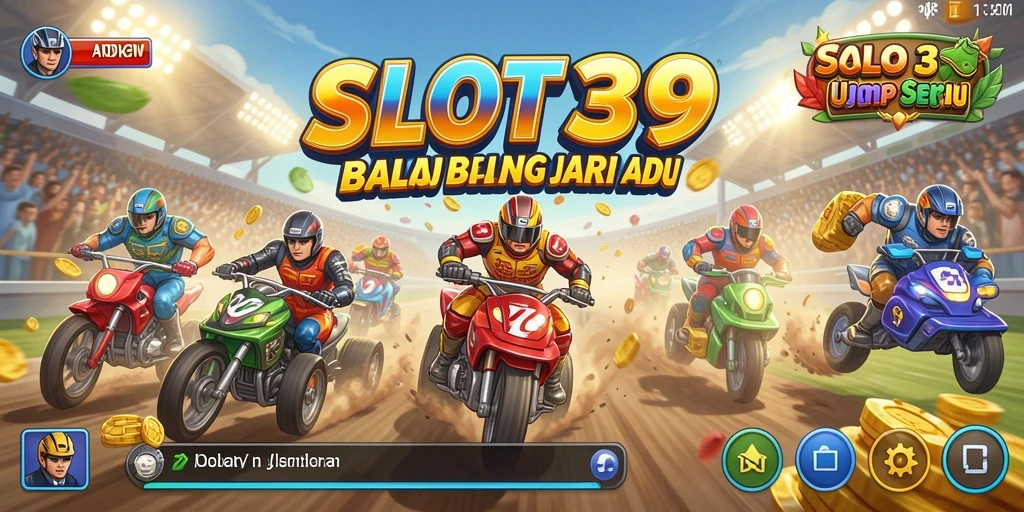 Tampilan mengesankan dari gameplay balap di SLOT39.