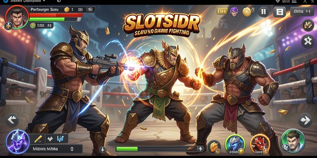 Tampilan gameplay Fighting SLOTSIDR yang intens dan mendebarkan.