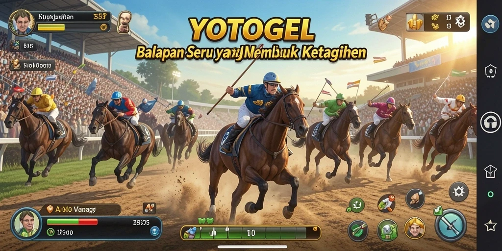 Tampilan gameplay YOTOGEL yang menarik saat balapan.